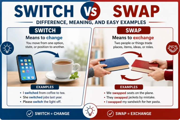 Switch vs Swap: Difference, Meaning & Easy Examples