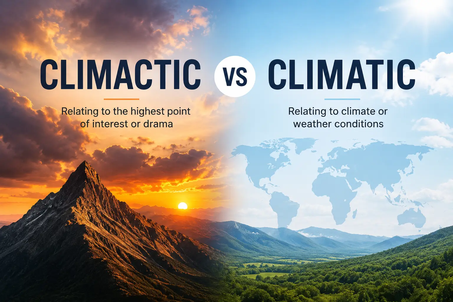 Climactic vs Climatic Climactic vs Climatic – Difference, Meaning, Examples
