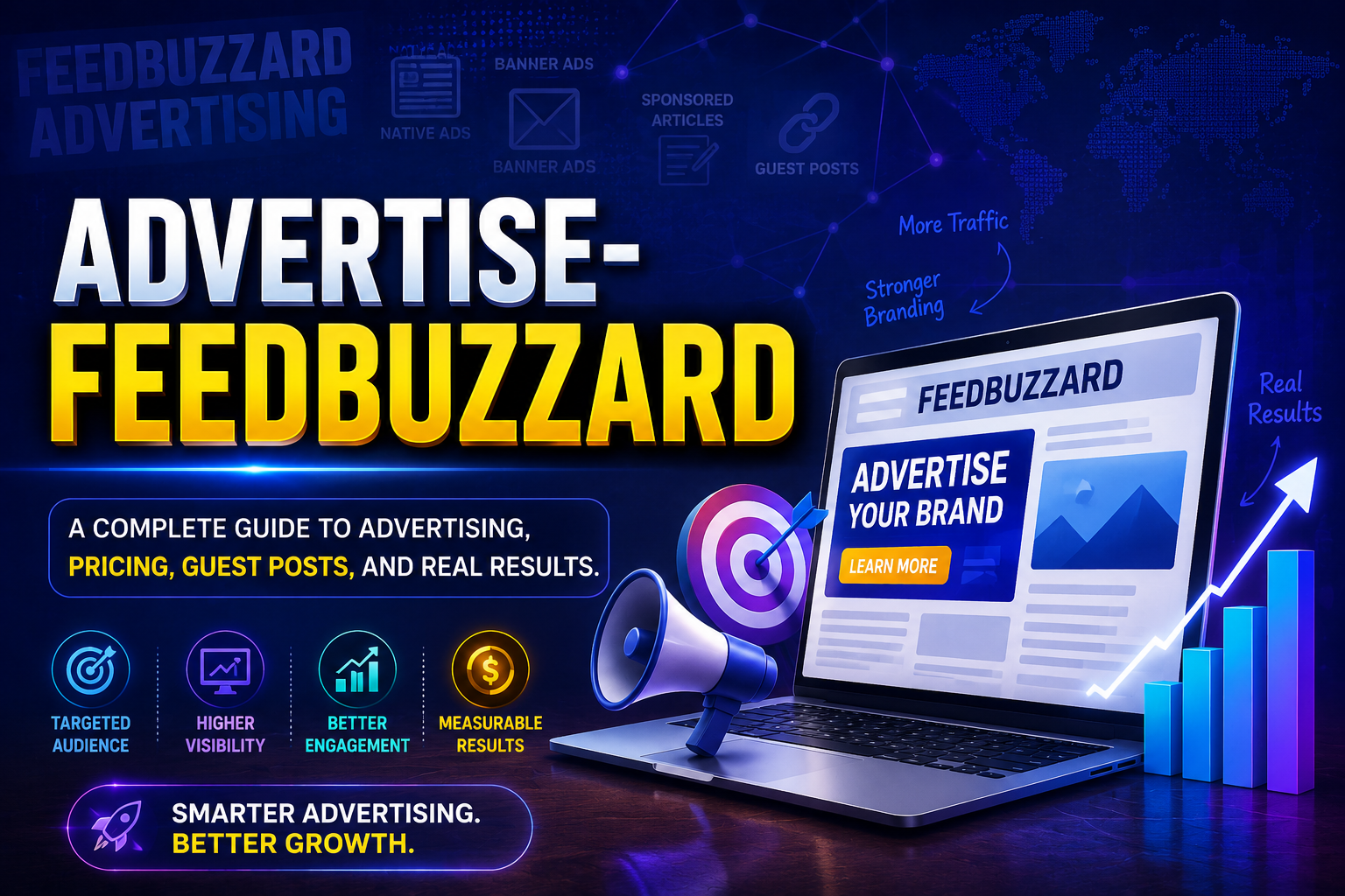 Advertise FeedBuzzard guide covering advertising options, pricing, guest posts,