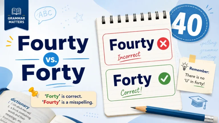 Fourty vs Forty correct spelling of 40