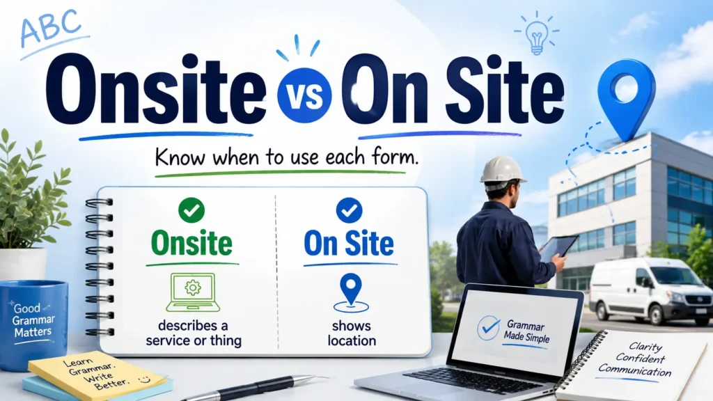 Onsite vs On Site difference and correct usage