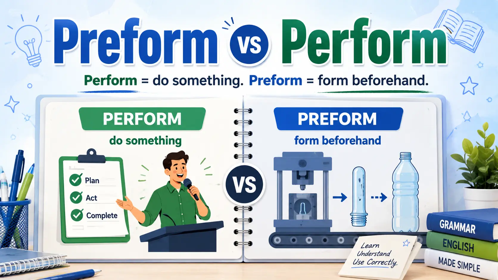 Preform vs Perform difference and correct usage