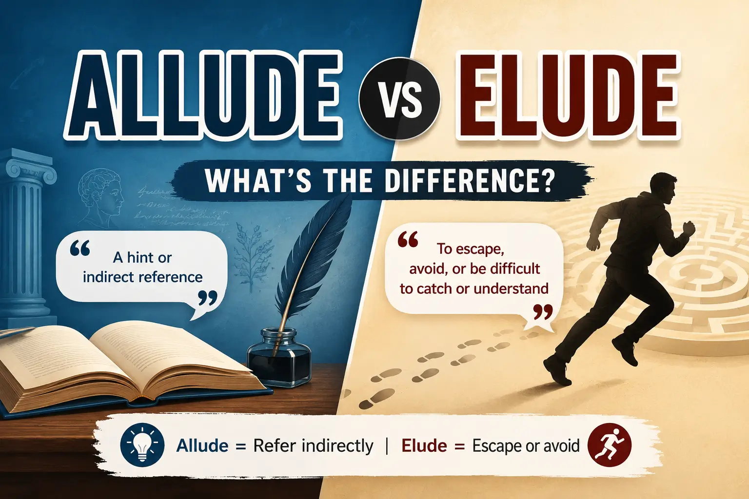 Allude vs Elude difference and correct usage