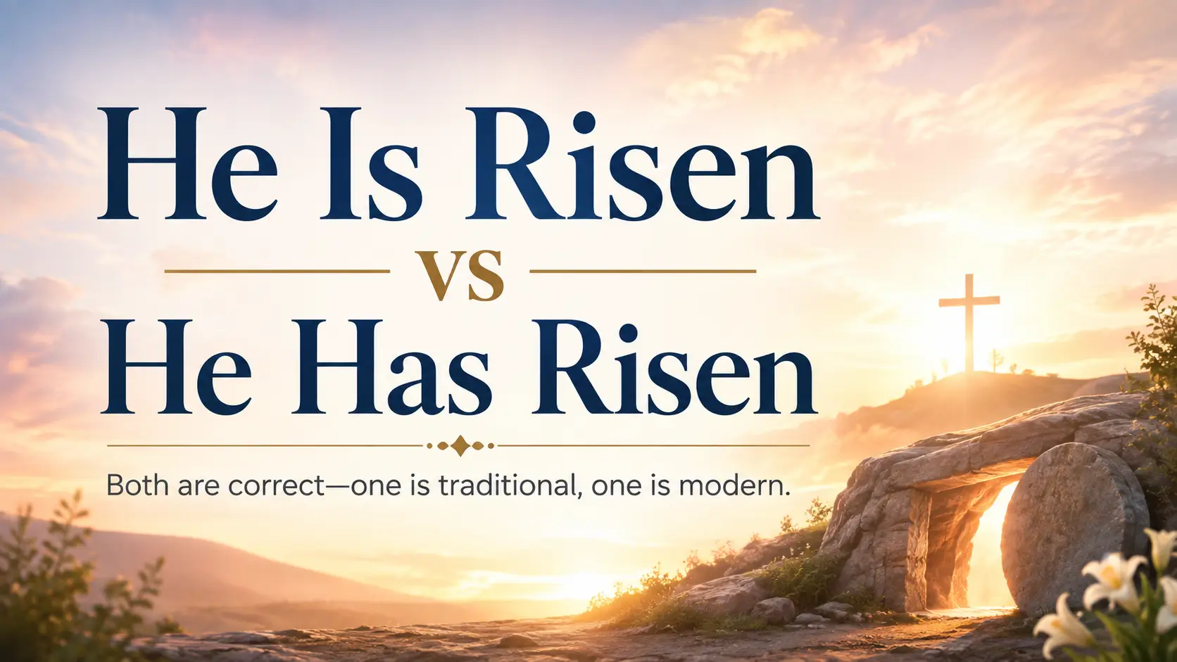 He Is Risen vs He Has Risen meaning and grammar difference