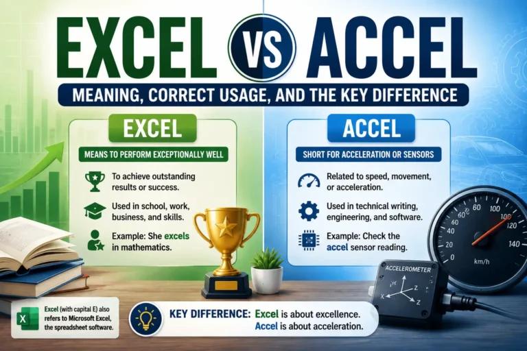 Excel vs Accel meaning and correct usage