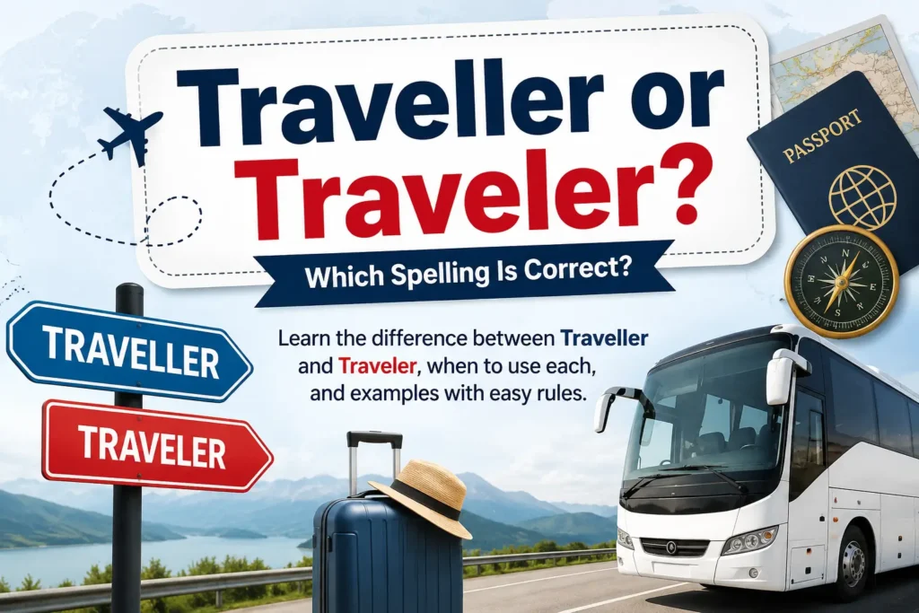 Traveller or traveler spelling difference in American and British English