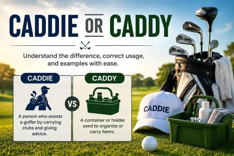 Caddie or caddy spelling and meaning explained for golf and everyday use