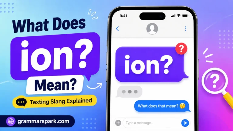 ion Meaning in Text explained with a smartphone chat