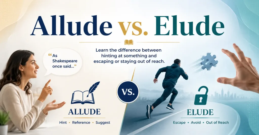 Allude vs Elude difference with meanings and examples