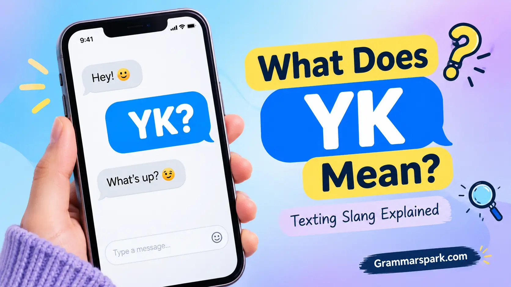 YK meaning in text and texting slang explained